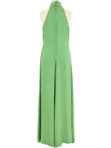 1970s Kelly Green Palazzo Pant Jumpsuit Jumpsuit arcadeshops.com