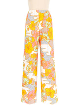 1960s Floral Print Tank Ensemble Suit arcadeshops.com