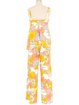 1960s Floral Print Tank Ensemble Suit arcadeshops.com
