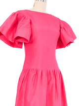 1960s Pierre Cardin Pink Taffeta Gown Dress arcadeshops.com
