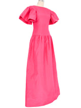 1960s Pierre Cardin Pink Taffeta Gown Dress arcadeshops.com