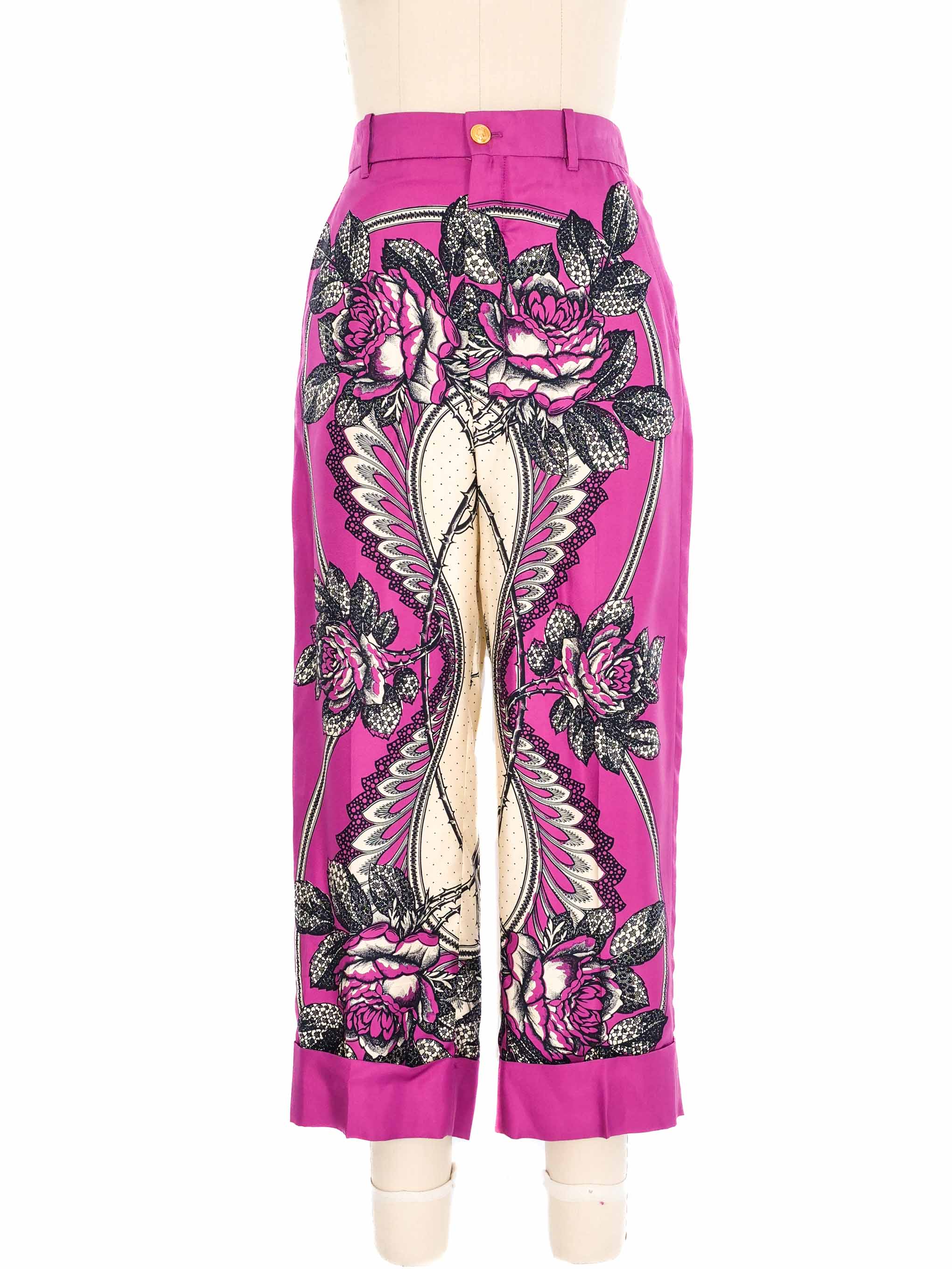 Gucci Resort 2012 Silk Print Pants