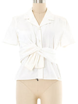2001 Chanel Poplin Button Up Top arcadeshops.com