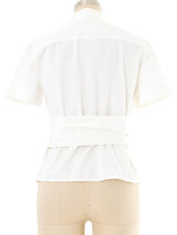 2001 Chanel Poplin Button Up Top arcadeshops.com