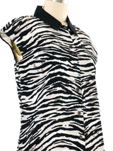 2019 Prada Zebra Sleeveless Top Top arcadeshops.com