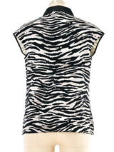2019 Prada Zebra Sleeveless Top Top arcadeshops.com
