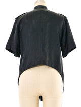 Celine Dot Print Silk Blouse Top arcadeshops.com