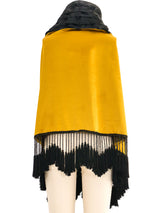 Art To Wear Fringed Satin Cape Jacket arcadeshops.com