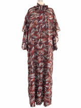1970s Christian Dior Abstract Dot Caftan Dress arcadeshops.com