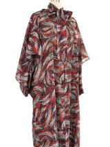 1970s Christian Dior Abstract Dot Caftan Dress arcadeshops.com