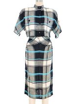 Gucci Plaid Linen Midriff Dress Dress arcadeshops.com