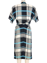 Gucci Plaid Linen Midriff Dress Dress arcadeshops.com