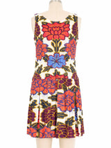 Issey Miyake Pleats Please Floral Mini Dress Dress arcadeshops.com