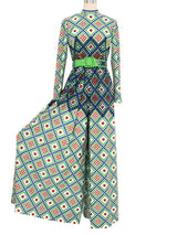 1970s Stanley Korshak Op Art Dotted Jumpsuit Jumpsuit arcadeshops.com