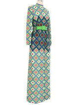 1970s Stanley Korshak Op Art Dotted Jumpsuit Jumpsuit arcadeshops.com