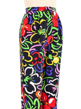 Geoffrey Beene Printed Floral Pants Bottom arcadeshops.com