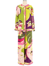 Emilio Pucci Printed Button Up Ensemble Suit arcadeshops.com