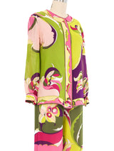 Emilio Pucci Printed Button Up Ensemble Suit arcadeshops.com