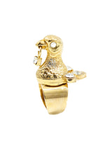 Pauline Trigere Goldtone Bird Ring Accessory arcadeshops.com