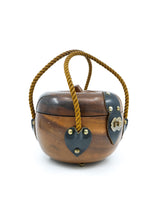 1960s Wooden Apple Bag Accessory arcadeshops.com