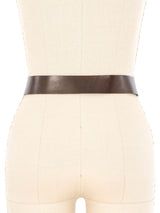 Anne Klein Gathered Leather Belt Accessory arcadeshops.com