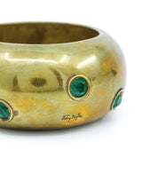 Thierry Mugler Goldtone Rhinestone Studded Bangle Accessory arcadeshops.com