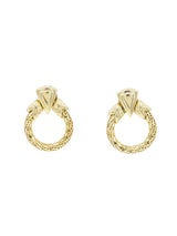 Metal Mesh Doorknocker Earrings Accessory arcadeshops.com