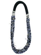 Art to Wear Black Embellished Rope Necklace Accessory arcadeshops.com