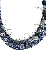 Art to Wear Black Embellished Rope Necklace Accessory arcadeshops.com