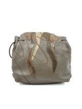 Carlos Falchi Taupe Python Buffalo Bag Accessory arcadeshops.com