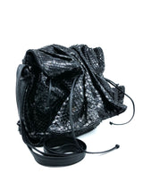 Carlos Falchi Black Snakeskin Buffalo Bag Accessory arcadeshops.com