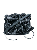 Carlos Falchi Black Snakeskin Buffalo Bag Accessory arcadeshops.com