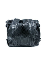 Carlos Falchi Black Snakeskin Buffalo Bag Accessory arcadeshops.com