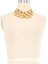Pauline Trigere Gilt Metal Multi Disc Choker Accessory arcadeshops.com