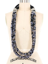 Art to Wear Black Embellished Rope Necklace Accessory arcadeshops.com