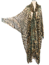 Tie Dyed Chiffon Bat Wing Duster Jacket arcadeshops.com