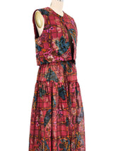 1970s Ken Scott Quilted Vest Ensemble Suit arcadeshops.com