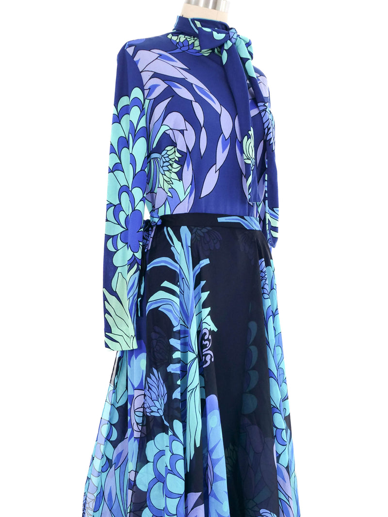 La Mendola Jersey Floral Maxi Dress Ensemble Suit arcadeshops.com