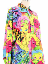 1991 Versace Pop Art Andy Warhol Marilyn Monroe X Betty Boop Blouse Top arcadeshops.com