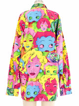 1991 Versace Pop Art Andy Warhol Marilyn Monroe X Betty Boop Blouse Top arcadeshops.com