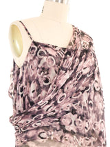 2002 Chanel Logo Floral Printed Silk Top Ensemble Top arcadeshops.com
