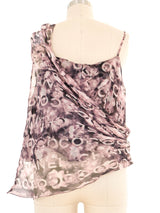 2002 Chanel Logo Floral Printed Silk Top Ensemble Top arcadeshops.com