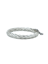 Twisted Silver Hinged Bangle Accessory arcadeshops.com
