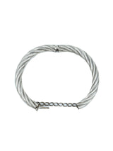 Twisted Silver Hinged Bangle Accessory arcadeshops.com
