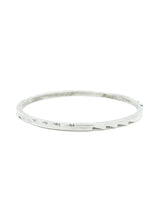 Mexican Etched Sawblade Silver Bangle Accessory arcadeshops.com