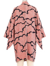 Dark Red Shibori Haori Kimono Jacket arcadeshops.com