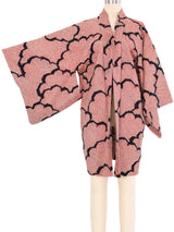 Dark Red Shibori Haori Kimono Jacket arcadeshops.com