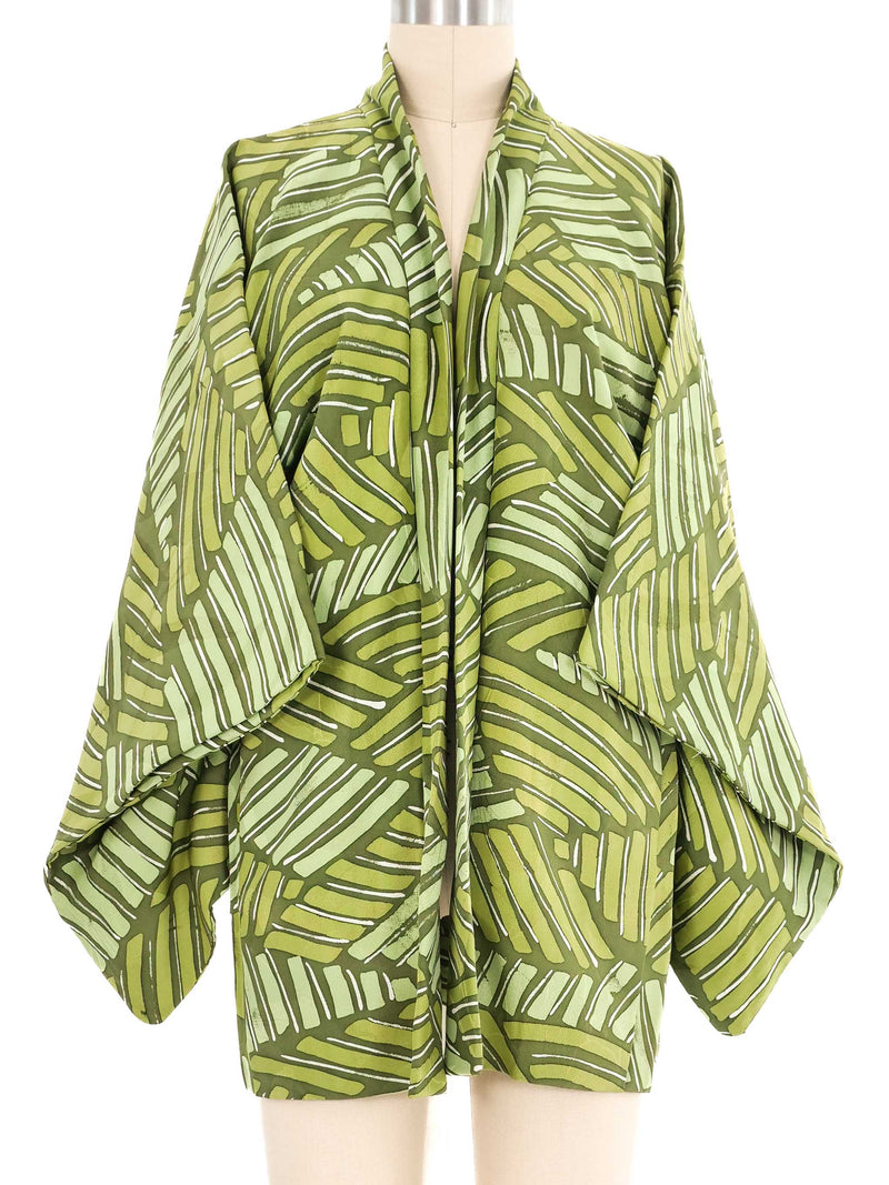 Green Abstract Kimono Jacket arcadeshops.com