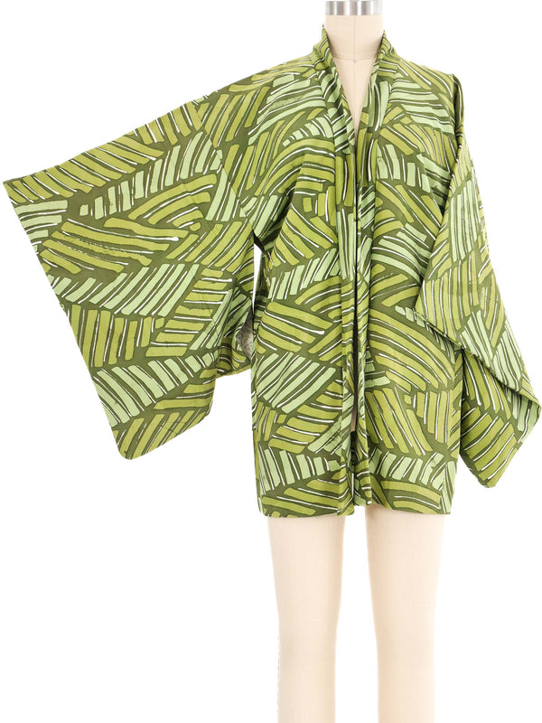 Green Abstract Kimono