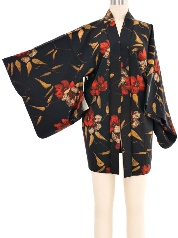 Black Poppy Kimono